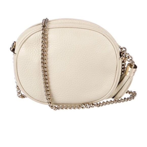 Gucci Mini SoHo Crossbody Chain Bag - Cream and Gold - Picture 4 of 13